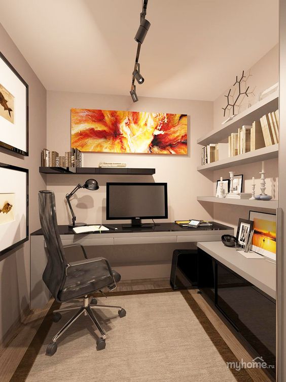 Decoração de Escritório em Apartamento Pequeno Decoração de Escritório em Apartamento Pequeno