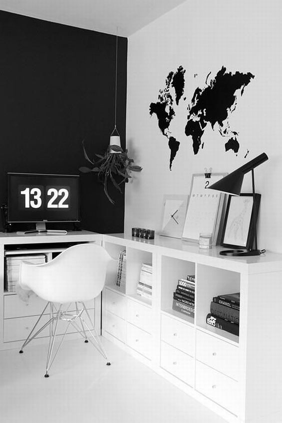 Decoração de Escritório em Apartamento Pequeno Decoração de Escritório em Apartamento Pequeno