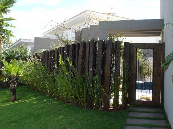  decoração para muro de jardim