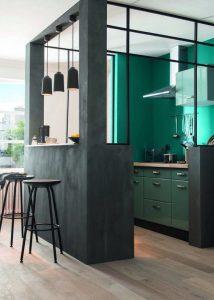 cozinha com verde