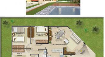 Plantas de Casas com 3 Quartos: 60 Projetos