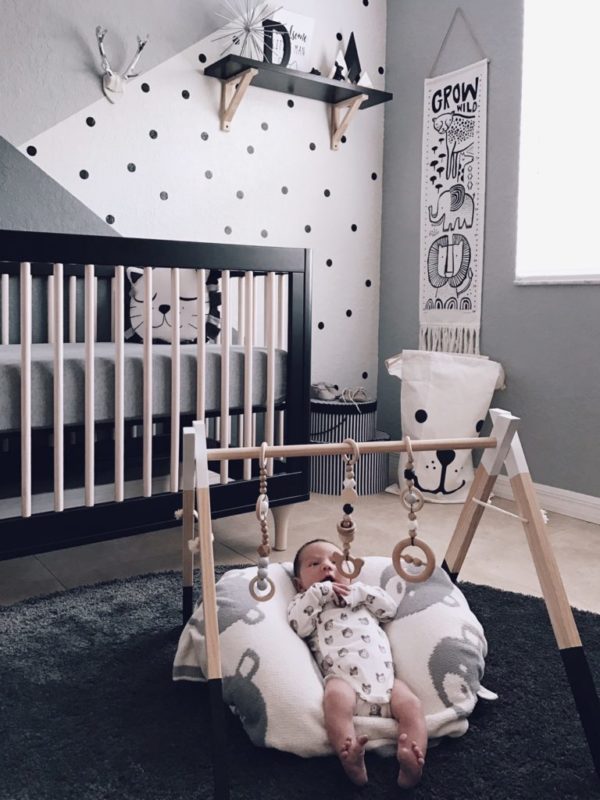 decoração quarto de bebe cinza