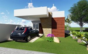 casas pequenas com garagem