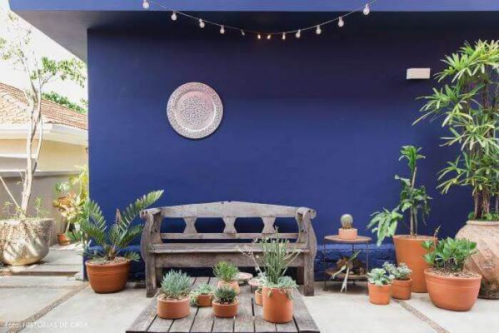 casas pintadas de azul