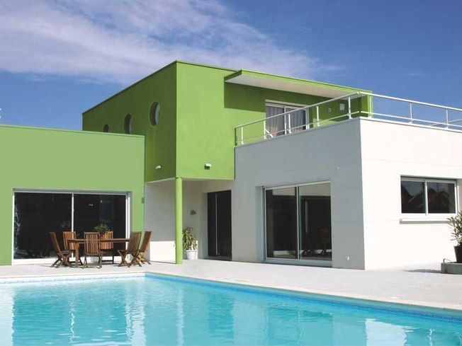 casas pintadas de verde