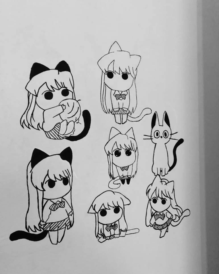 desenhos na parede de anime