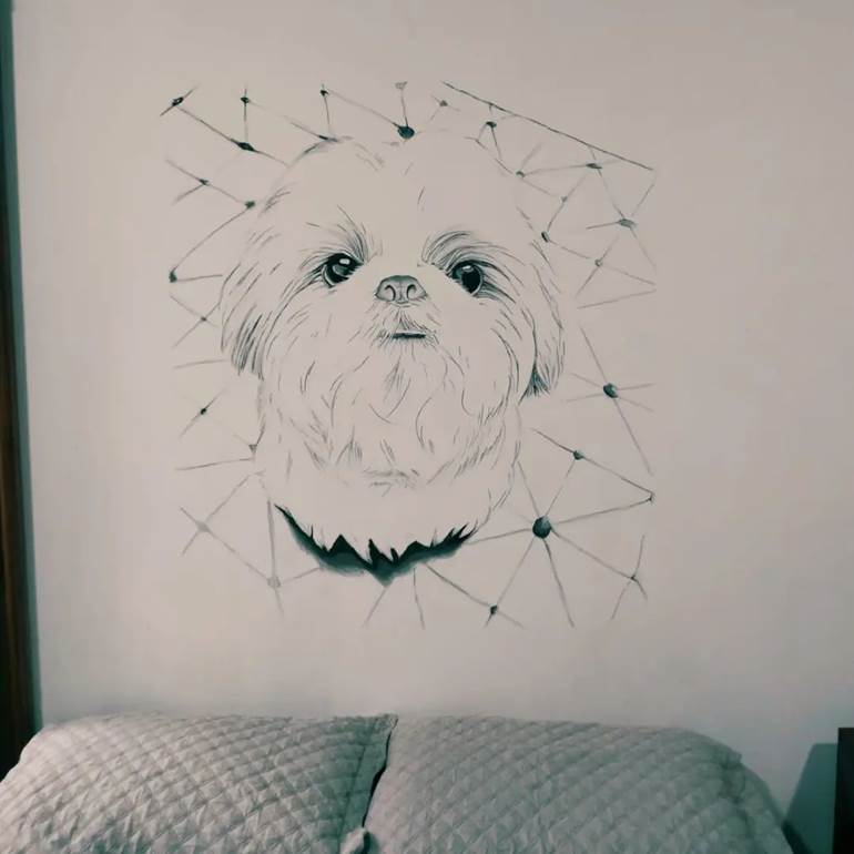 Parede decorada de cachorro