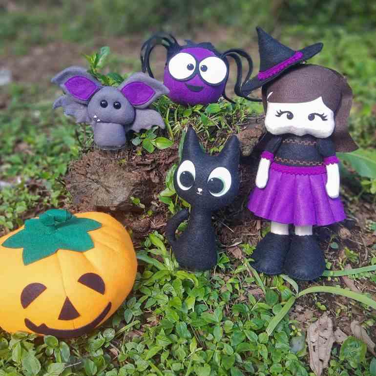 decoração Halloween em jardim