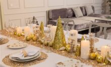 decoração de mesa de natal