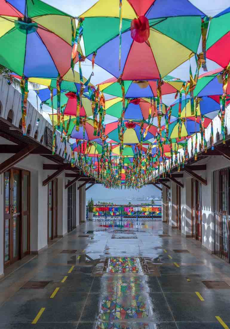 Decoração de carnaval de rua