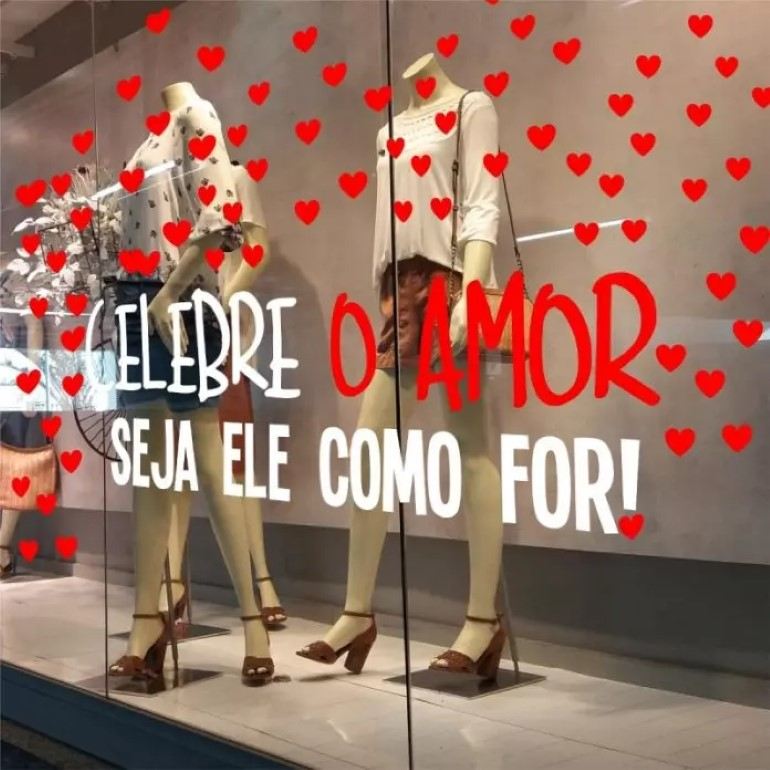 adesivo de vitrine dia dos namorados